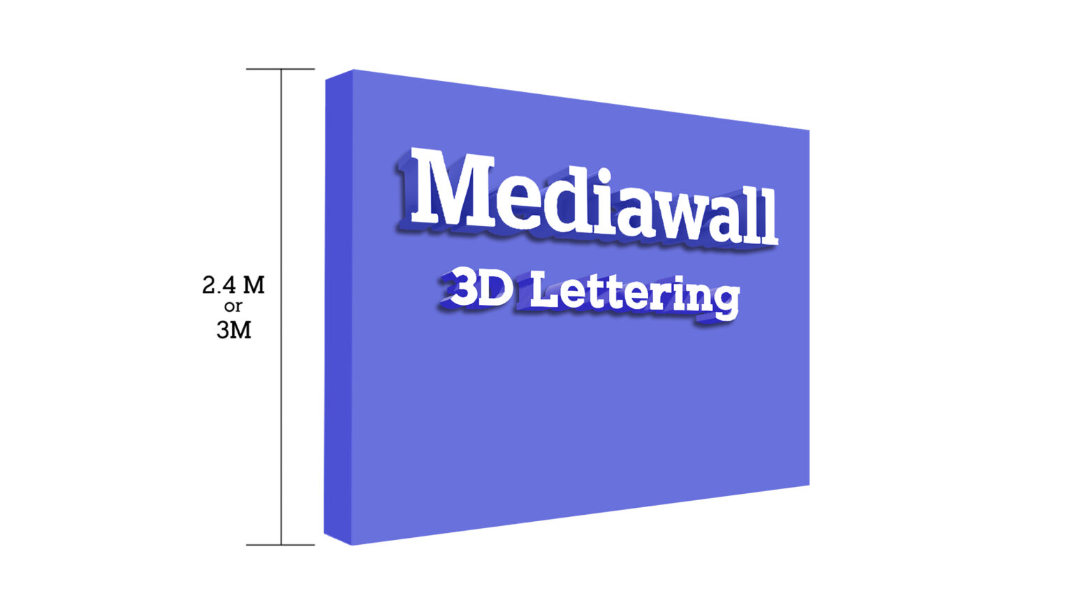 3D Lettering Media Wall