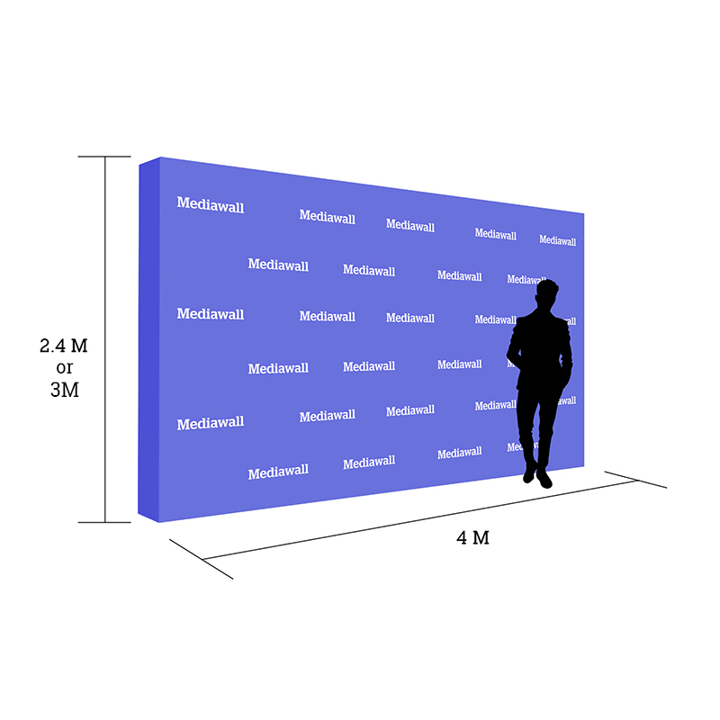 4m Premium Media Wall - Straight