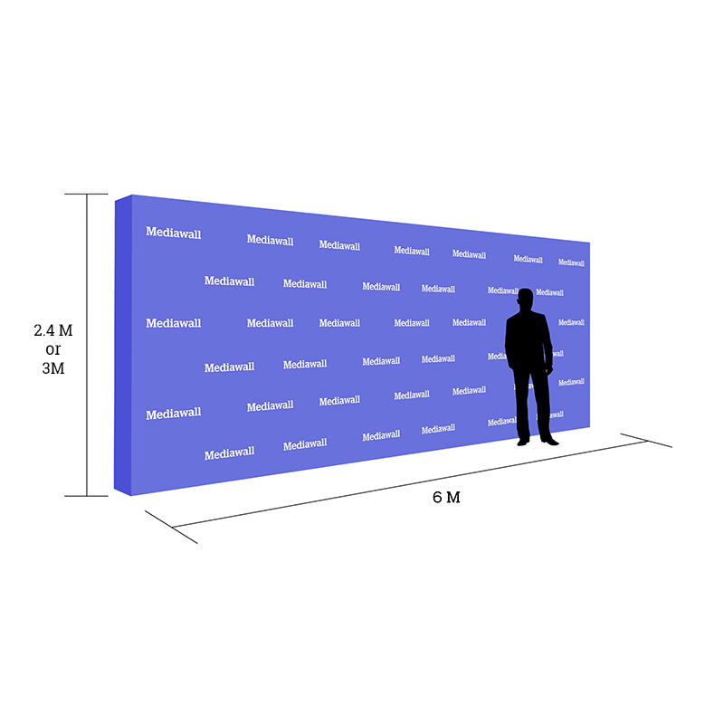 6m Premium Media Wall - Straight